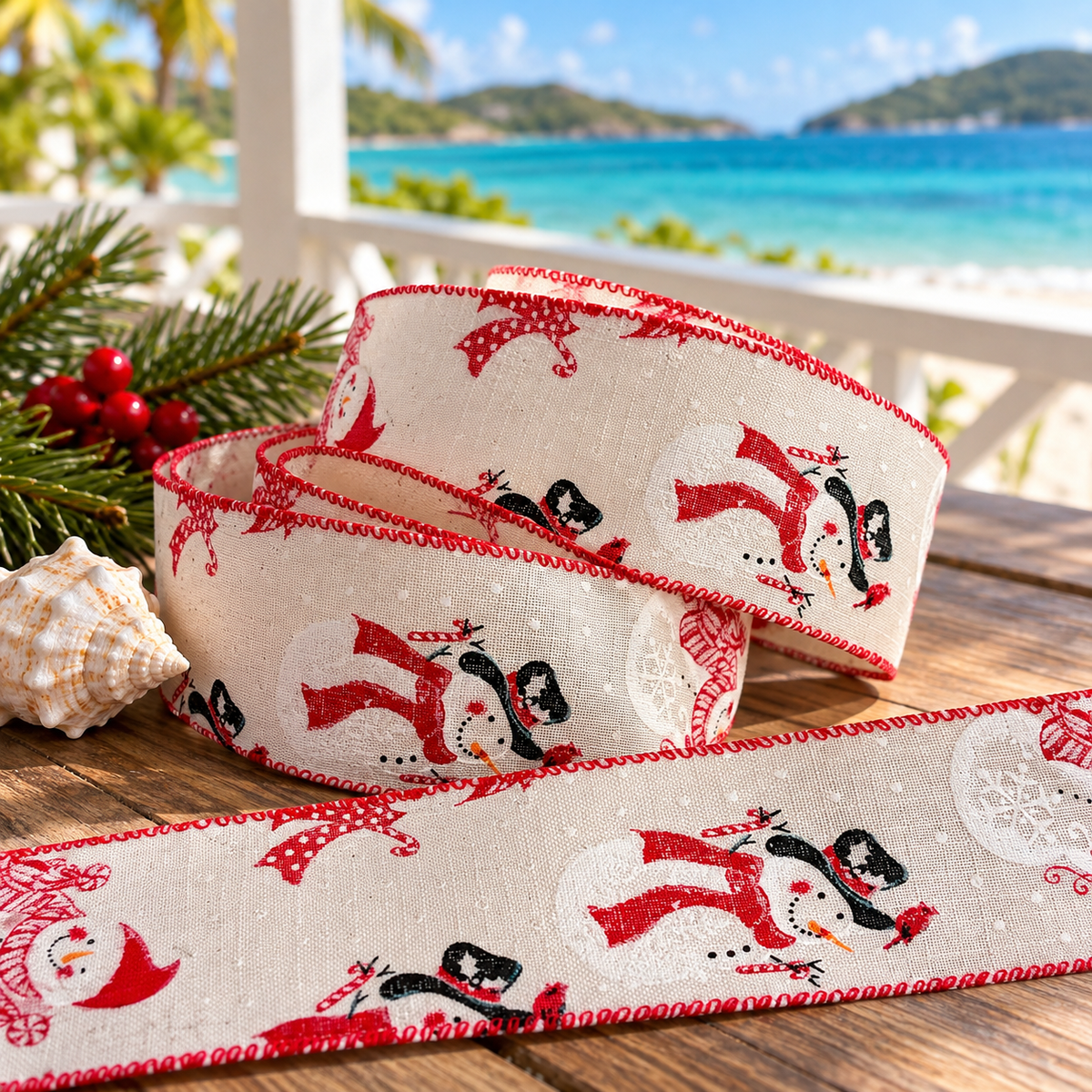 Snowman Christmas Ribbon – 2 m