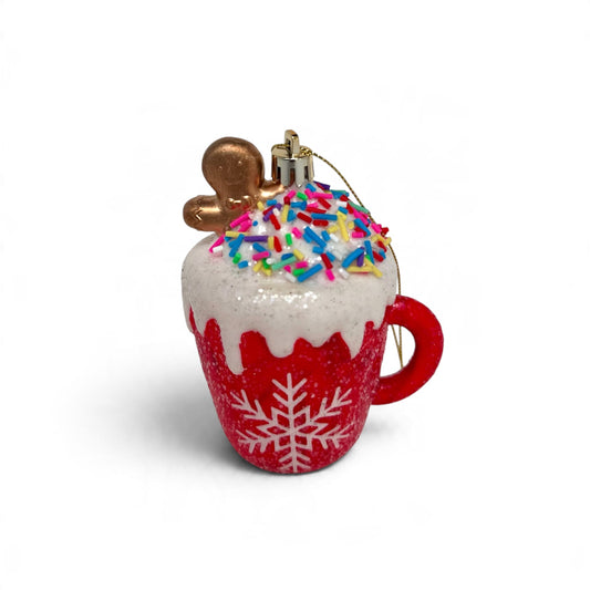 Red Hot Chocolate Mug Christmas Ornament