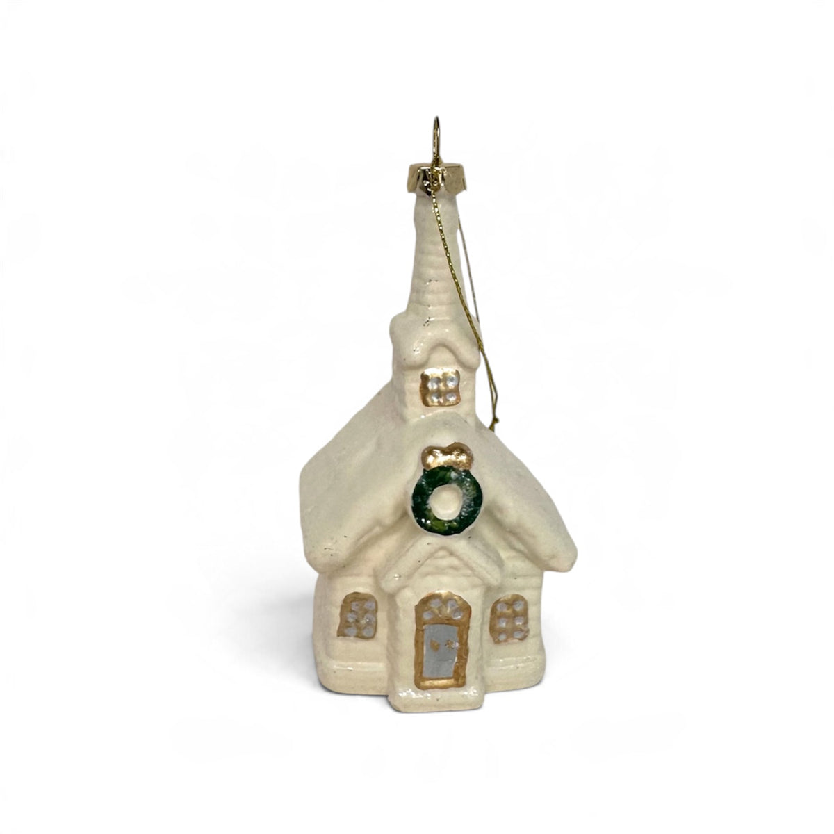 Ivory Church Christmas Ornament
