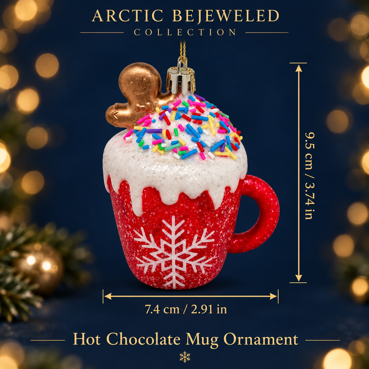 Red Hot Chocolate Mug Christmas Ornament