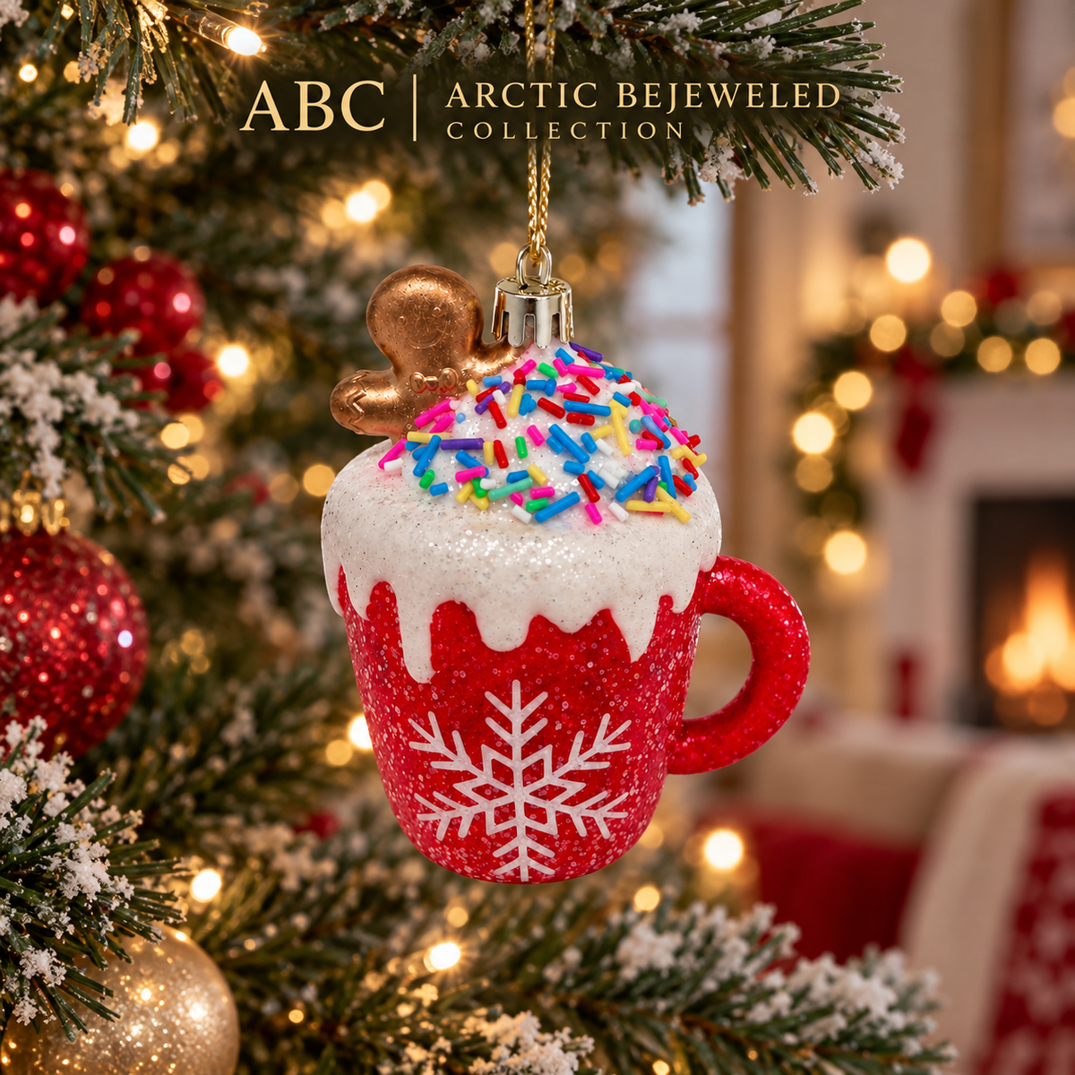 Red Hot Chocolate Mug Christmas Ornament