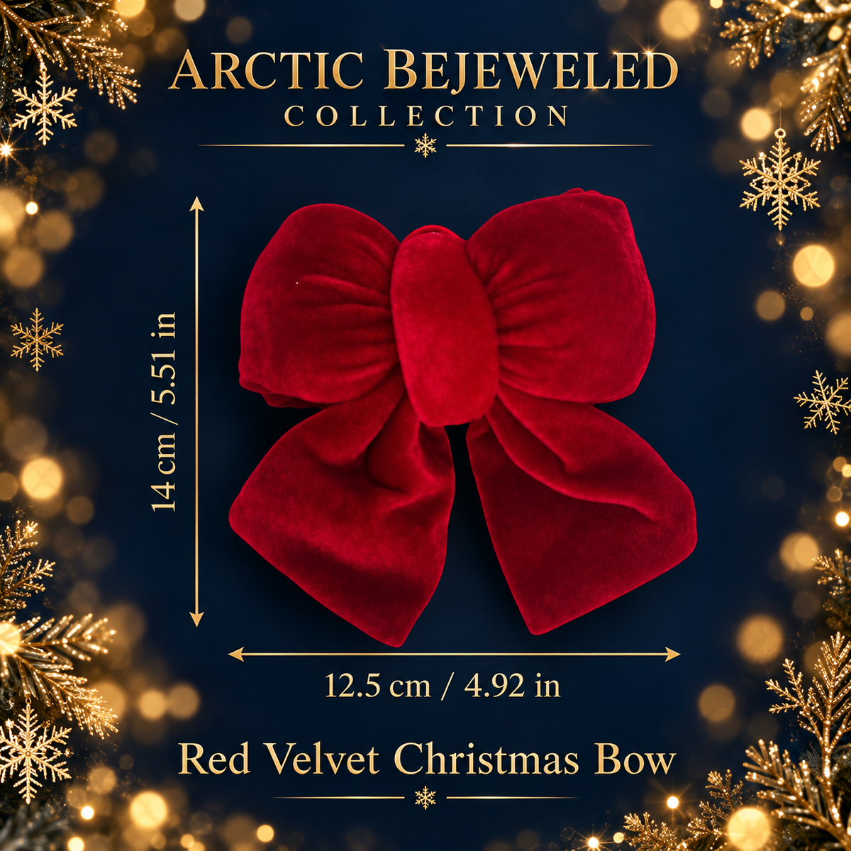 Red Velvet Christmas Bow Ornament