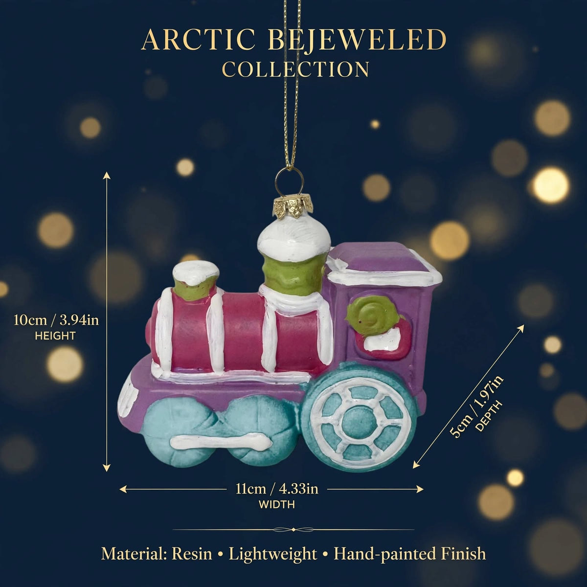 Pastel Christmas Train Ornament