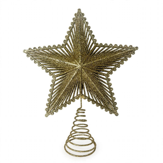 Gold Glitter Star Tree Topper