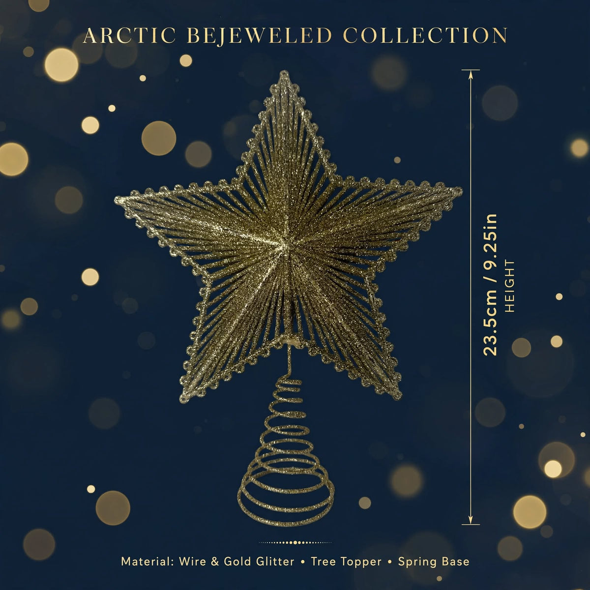 Gold Glitter Star Tree Topper
