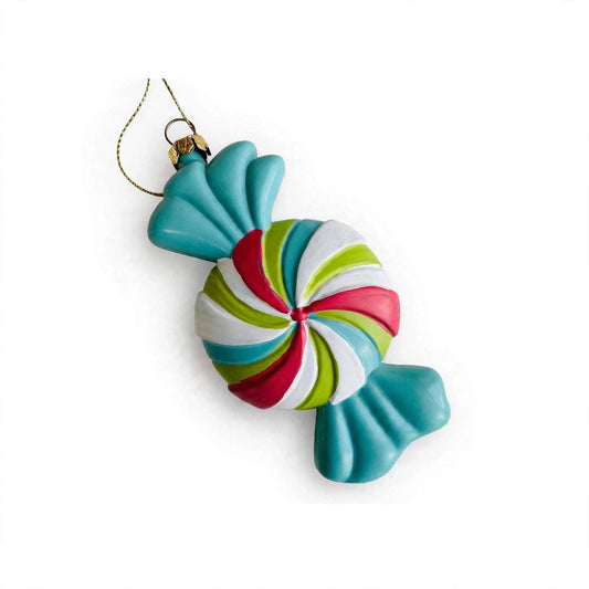 Pastel Swirl Candy Christmas Ornament
